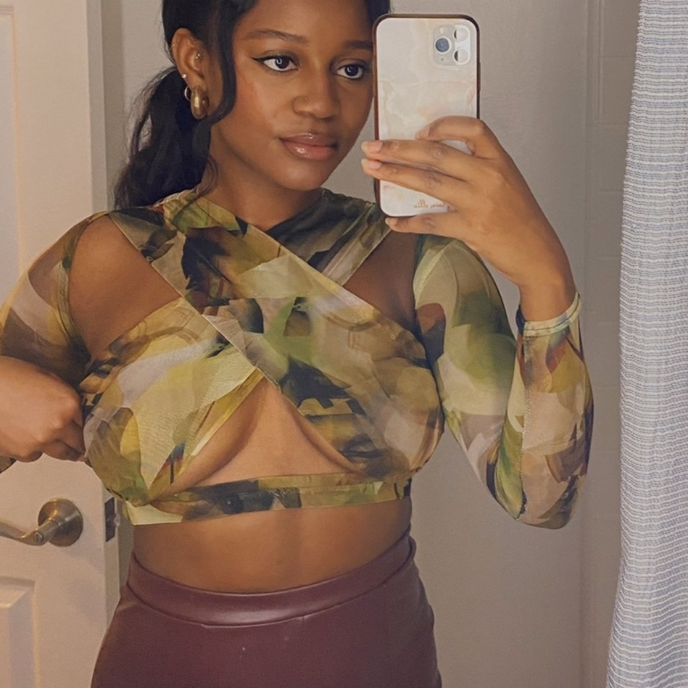 PrettyLittleThing Wrap Top